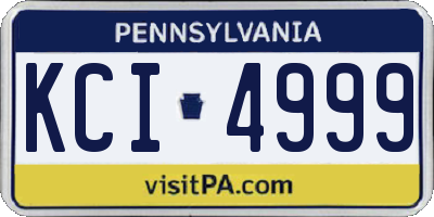 PA license plate KCI4999