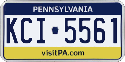 PA license plate KCI5561
