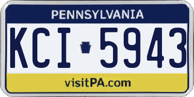 PA license plate KCI5943
