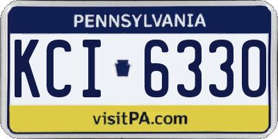PA license plate KCI6330