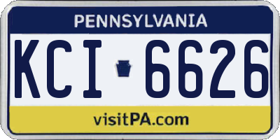 PA license plate KCI6626