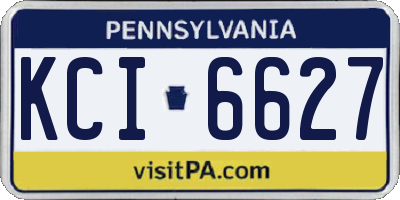 PA license plate KCI6627