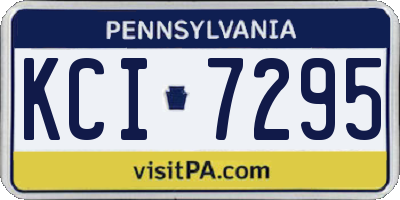 PA license plate KCI7295