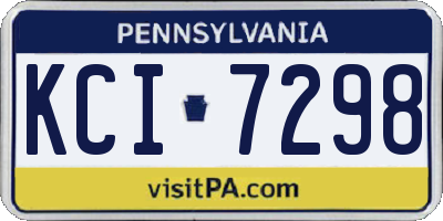 PA license plate KCI7298