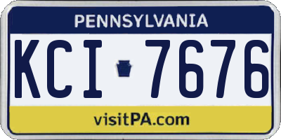 PA license plate KCI7676