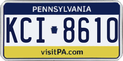 PA license plate KCI8610