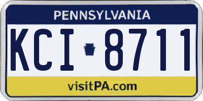 PA license plate KCI8711