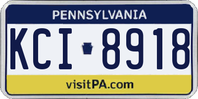 PA license plate KCI8918