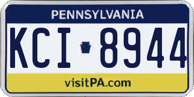 PA license plate KCI8944