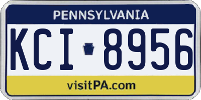 PA license plate KCI8956