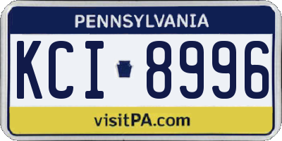 PA license plate KCI8996
