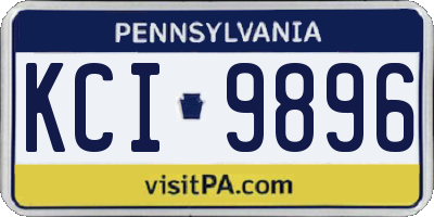 PA license plate KCI9896