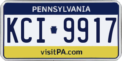 PA license plate KCI9917