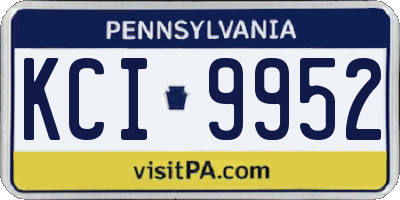 PA license plate KCI9952
