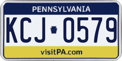 PA license plate KCJ0579