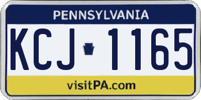 PA license plate KCJ1165