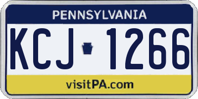 PA license plate KCJ1266