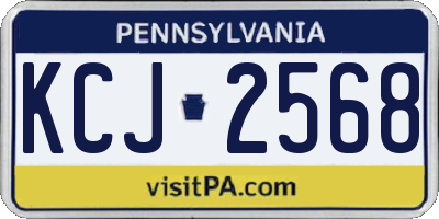 PA license plate KCJ2568