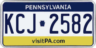 PA license plate KCJ2582