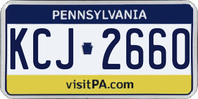 PA license plate KCJ2660