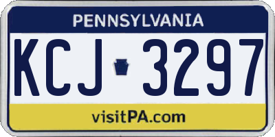 PA license plate KCJ3297