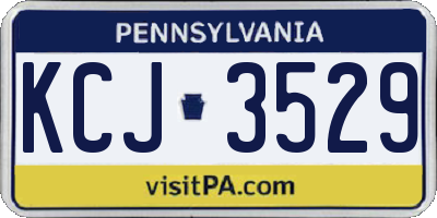 PA license plate KCJ3529
