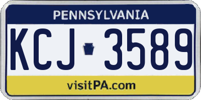 PA license plate KCJ3589
