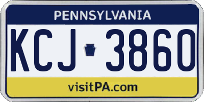 PA license plate KCJ3860