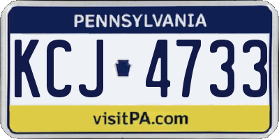 PA license plate KCJ4733