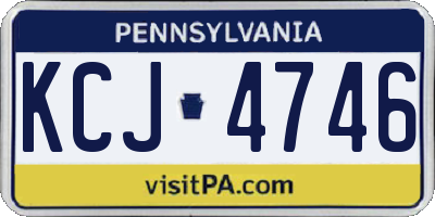 PA license plate KCJ4746