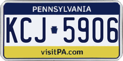 PA license plate KCJ5906