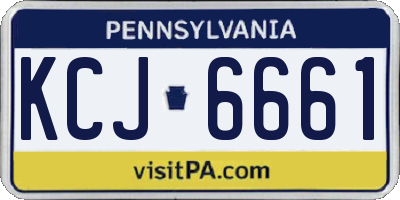 PA license plate KCJ6661