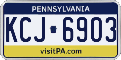 PA license plate KCJ6903