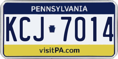PA license plate KCJ7014