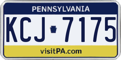PA license plate KCJ7175