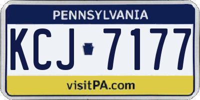 PA license plate KCJ7177