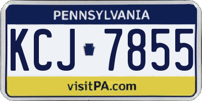 PA license plate KCJ7855