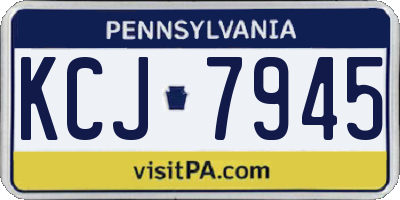 PA license plate KCJ7945