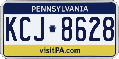 PA license plate KCJ8628