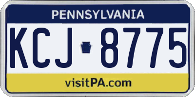 PA license plate KCJ8775