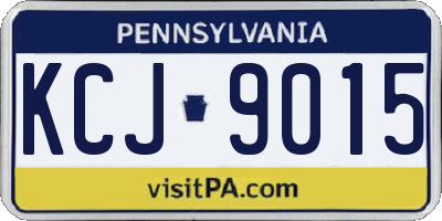 PA license plate KCJ9015