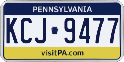PA license plate KCJ9477