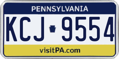 PA license plate KCJ9554
