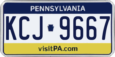 PA license plate KCJ9667