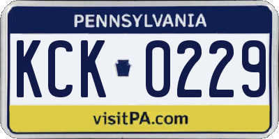 PA license plate KCK0229
