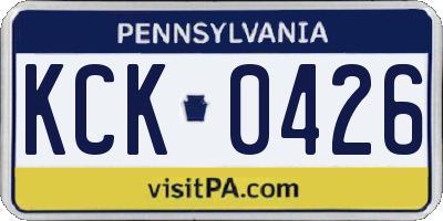 PA license plate KCK0426