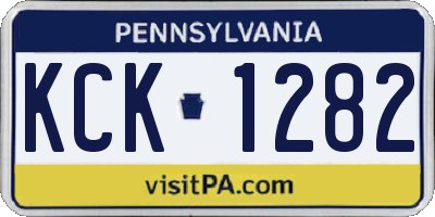 PA license plate KCK1282