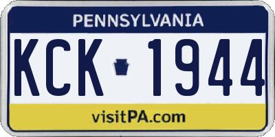PA license plate KCK1944