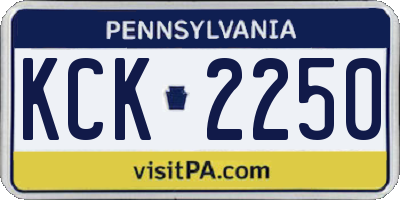 PA license plate KCK2250