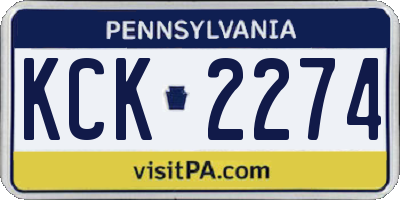 PA license plate KCK2274